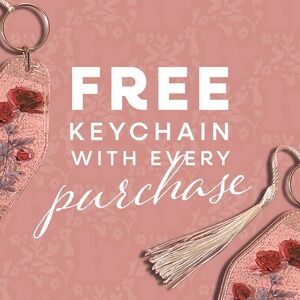 FREE Floral Glitter Keychain with Tassel included with all Purchases thru Feb. 🤍